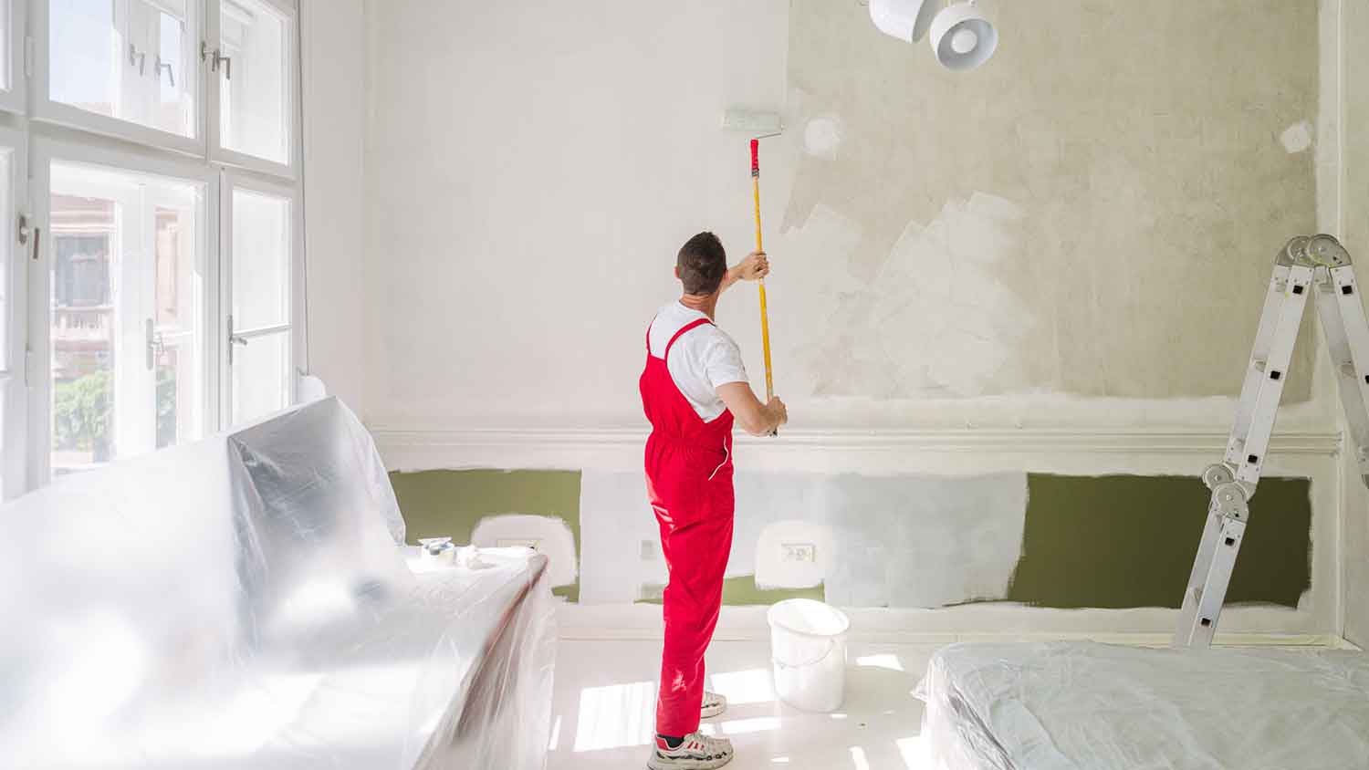 Professional painter providing expert interior painting services